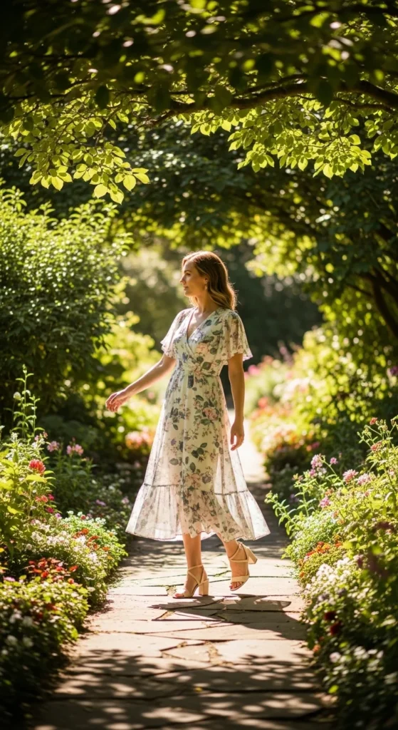 19. Flutter Sleeve Floral Dress