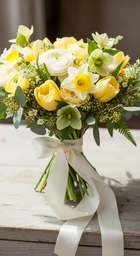 19. Pale Yellow Spring Bouquet