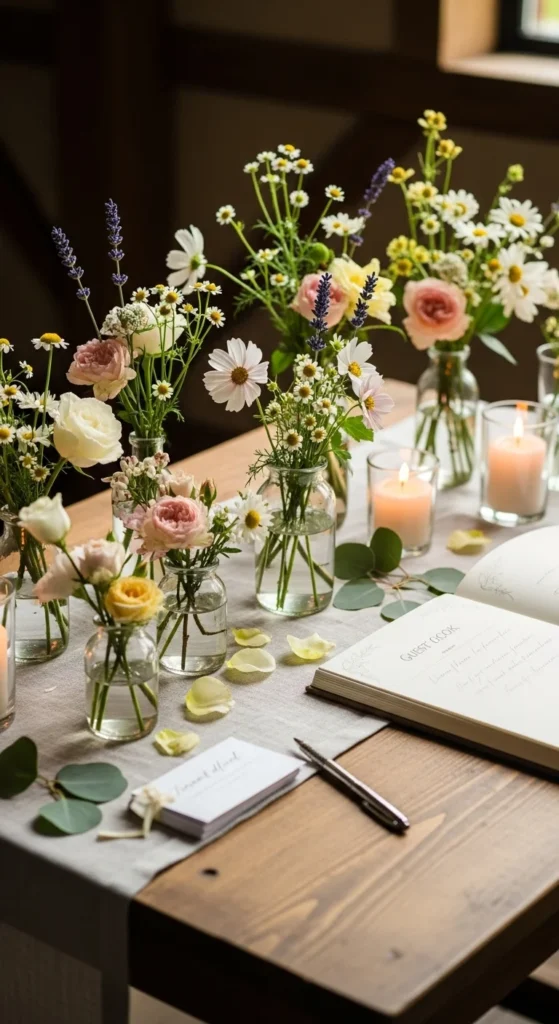 19. Wildflower Guest Book Table