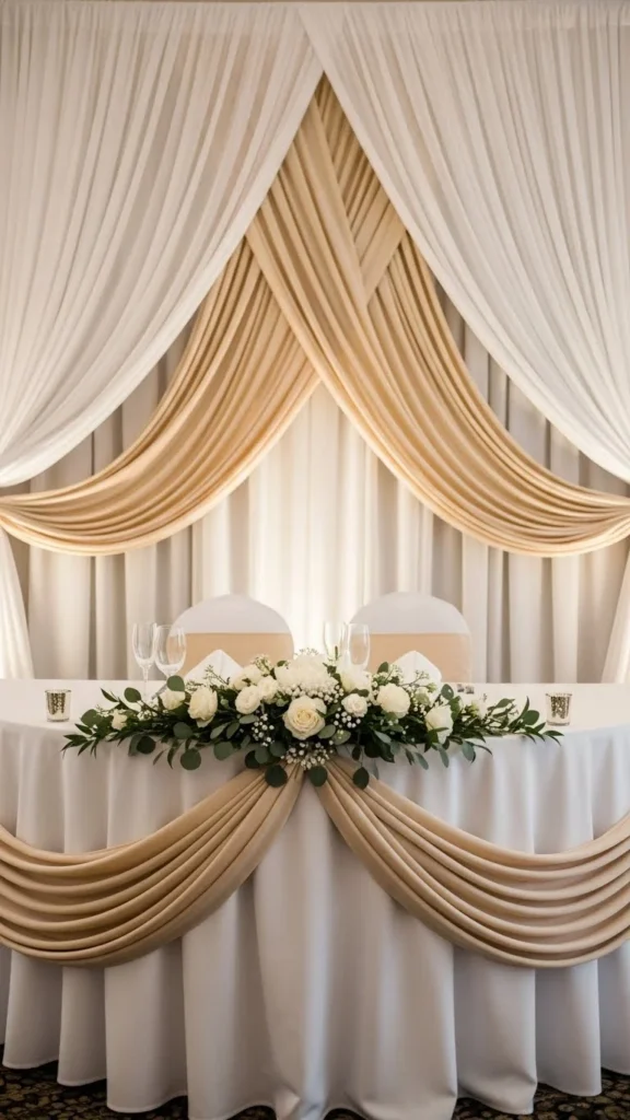 2. Draped Fabric Wall