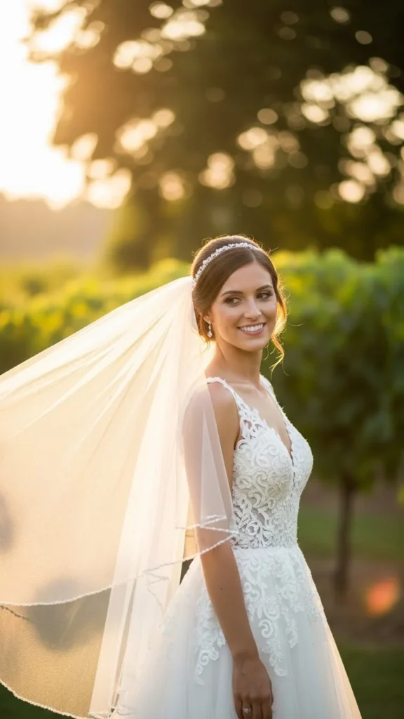 2. Fingertip-Length Veil