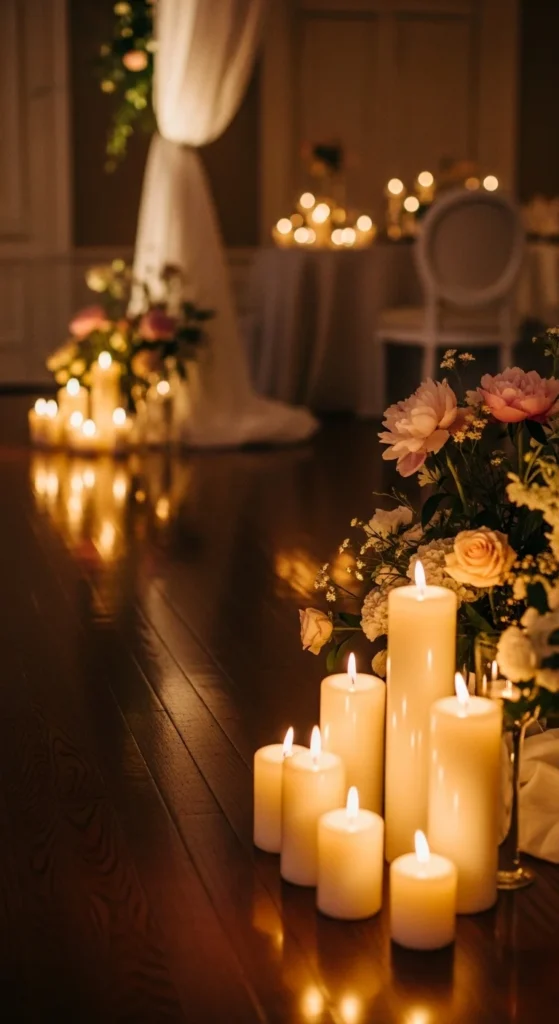20. Candle Cluster Floor Displays