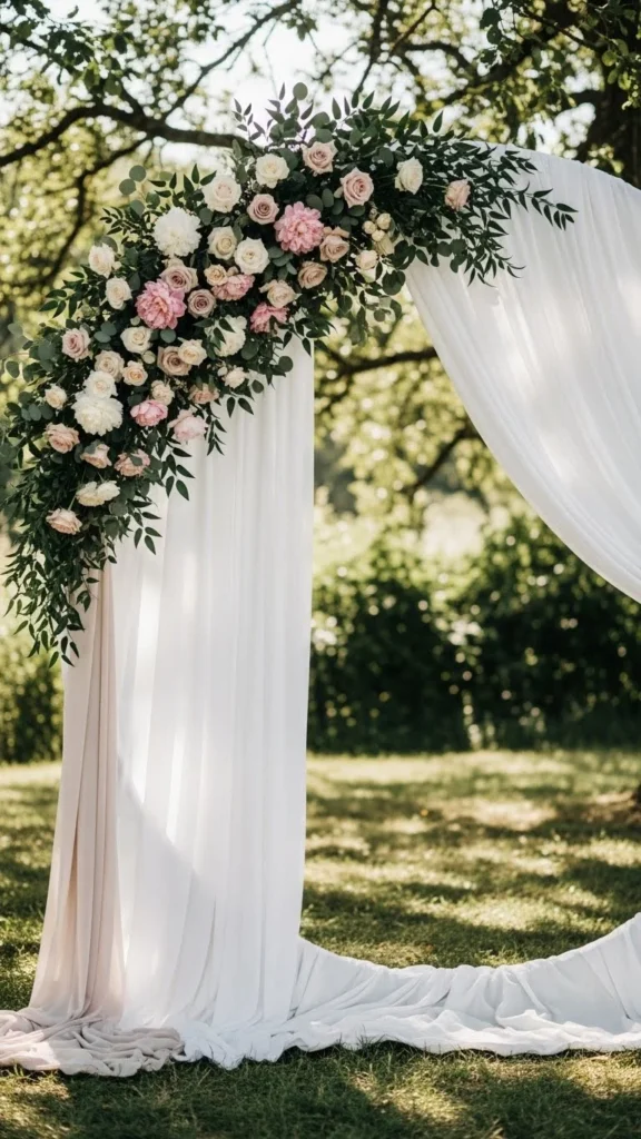 21. Fabric Hoop Backdrop