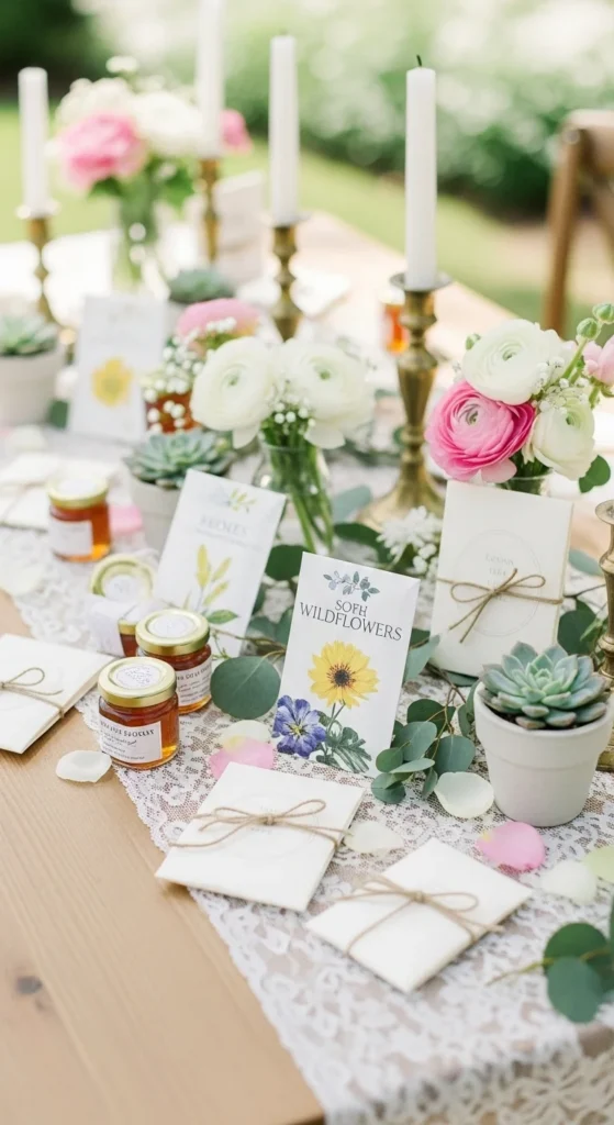 21. Personalized Favor Table Styling