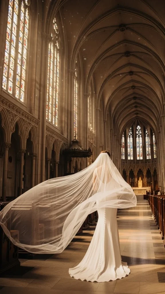 23. Dramatic Single-Layer Veil