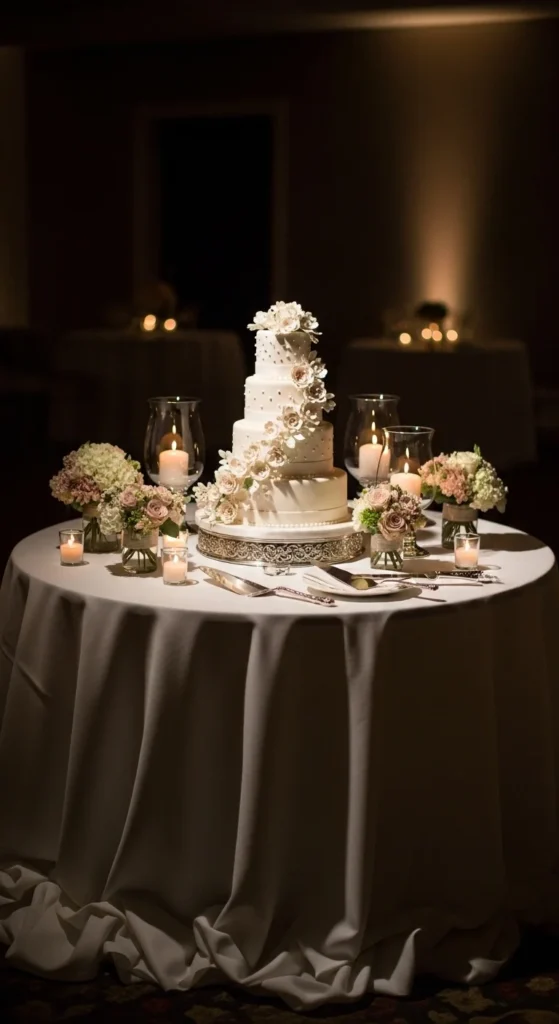 26. Simple Spotlight for Cake Table