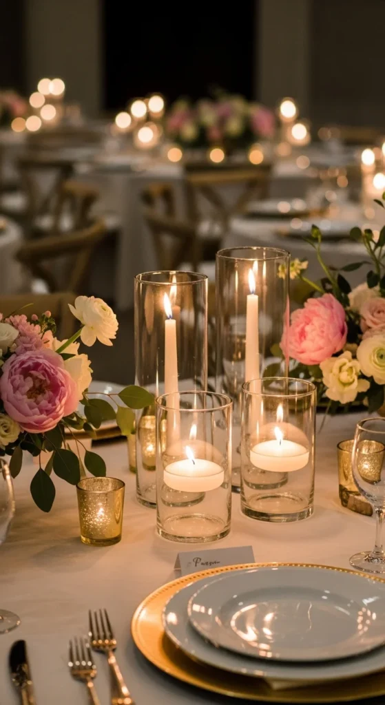 3. Glass Cylinder Candles