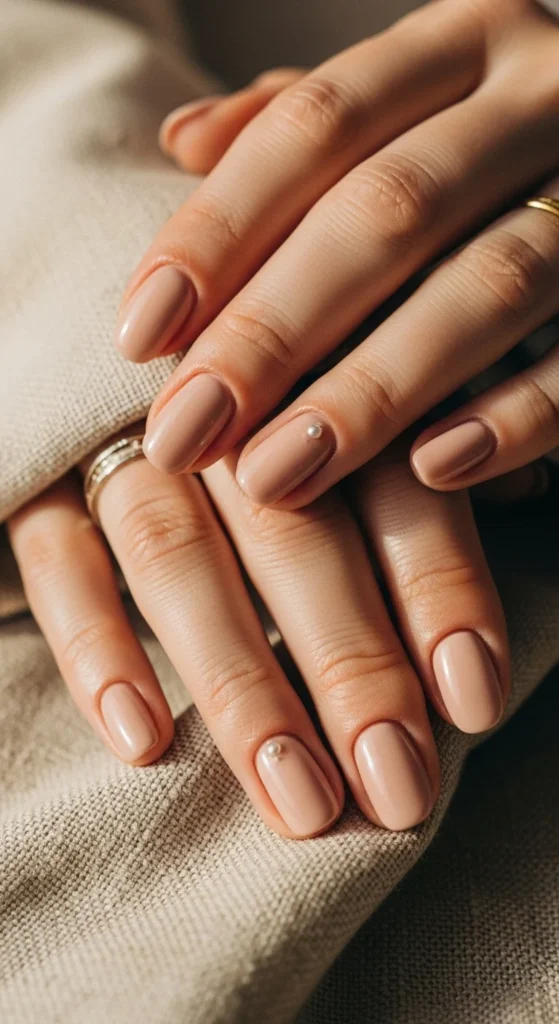 4. Soft Nude With Gloss Finish