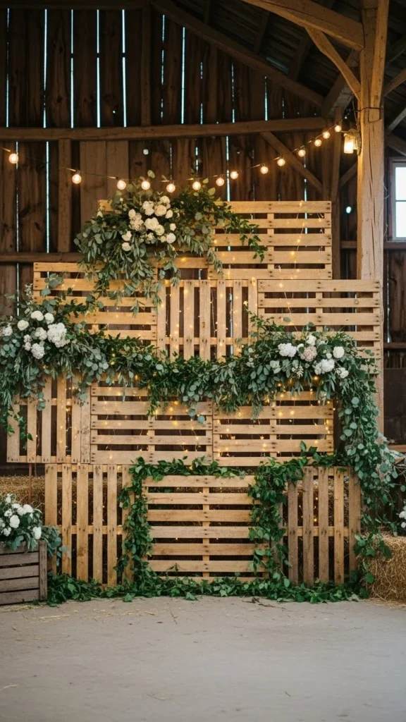 4. Wooden Pallet Backdrop