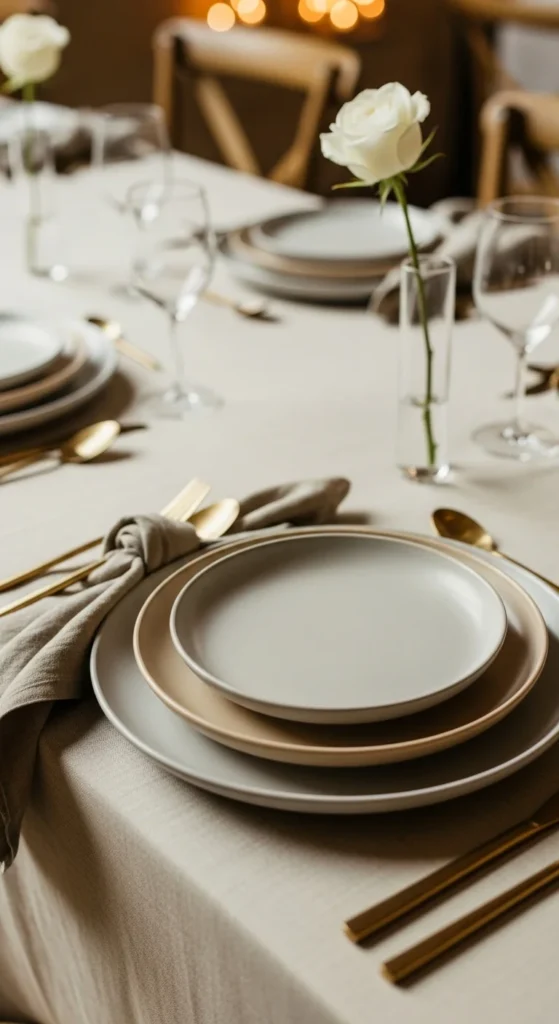 6. Neutral Stoneware Plates