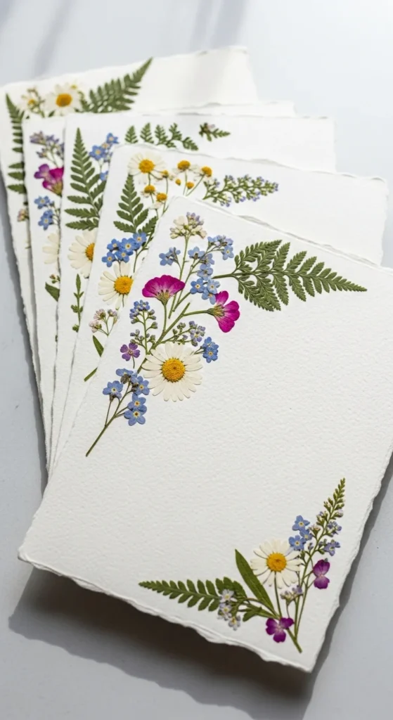 6. Pressed Wildflower Invitations