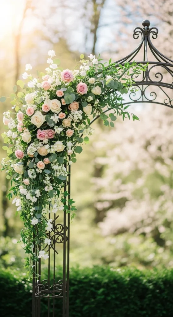 7. Half-Floral Metal Arch