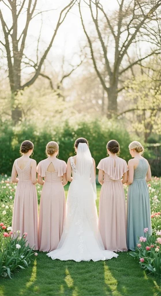 7. Mismatched Bridesmaid Dresses