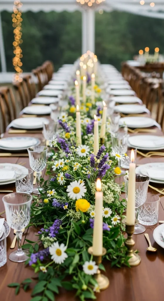 7. Wildflower Table Runners