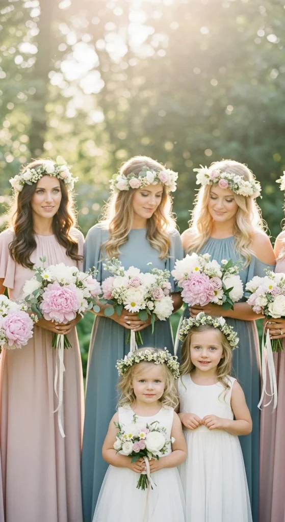 8. Flower Crowns for the Bridal Party