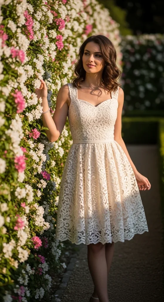 9. Lace Fit-and-Flare Dress