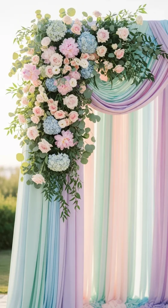 9. Pastel Ceremony Backdrop