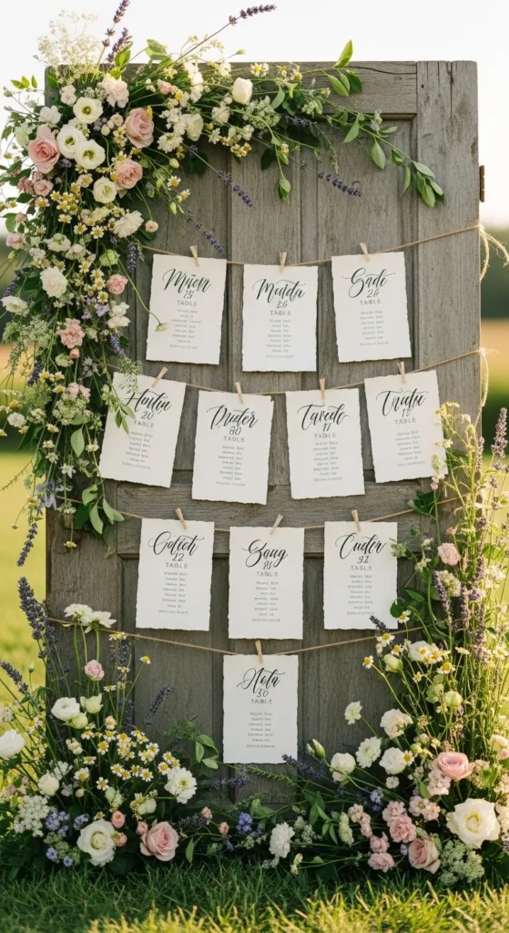 9. Wildflower Escort Card Display