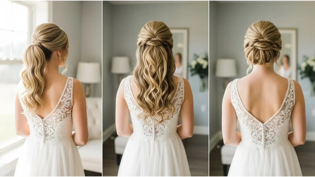 How to Choose a Wedding Hairstyle That Complements Your Dress (1)