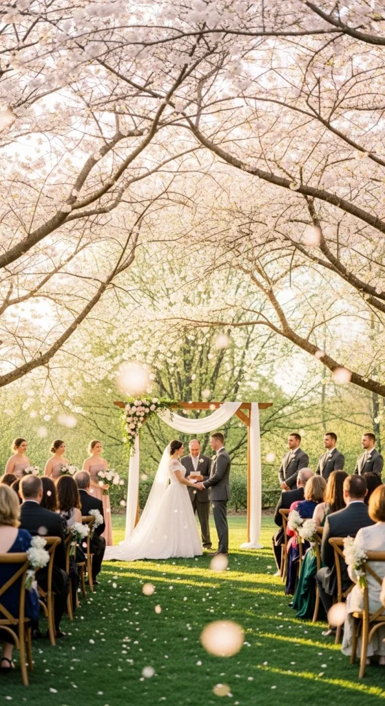 1. Cherry Blossom Ceremony Backdrop