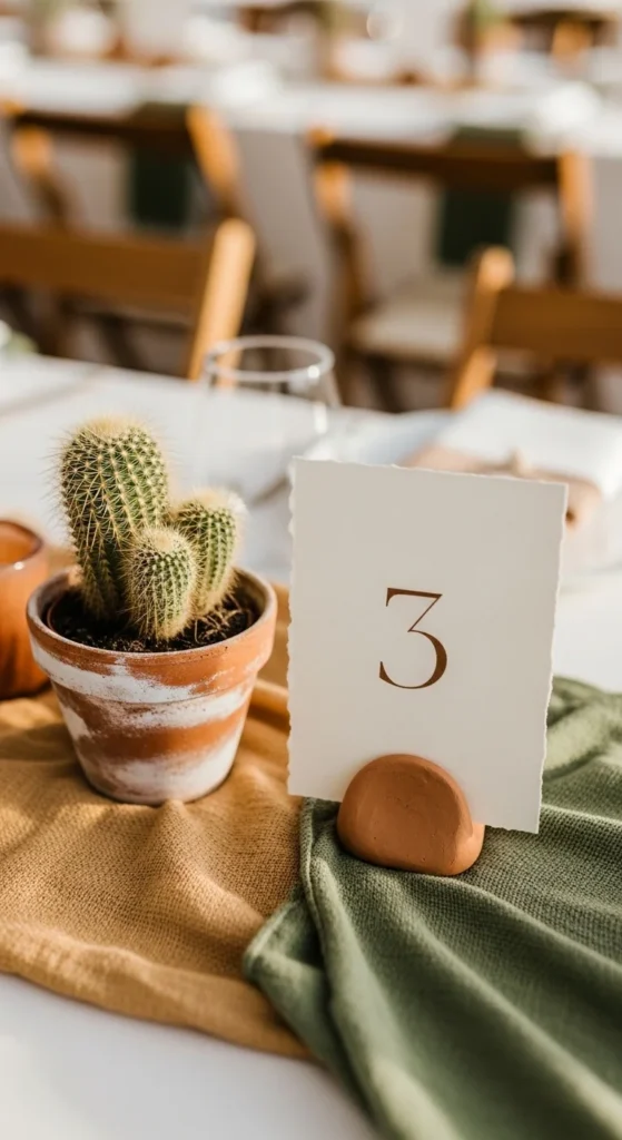 11. Cactus-Inspired Table Numbers