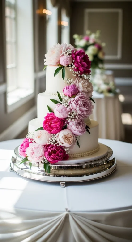 11. Peony Cascade Cake