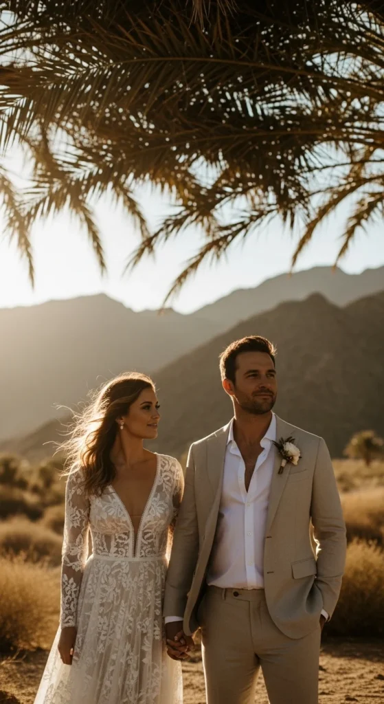 12. Desert Chic Bridal Attire