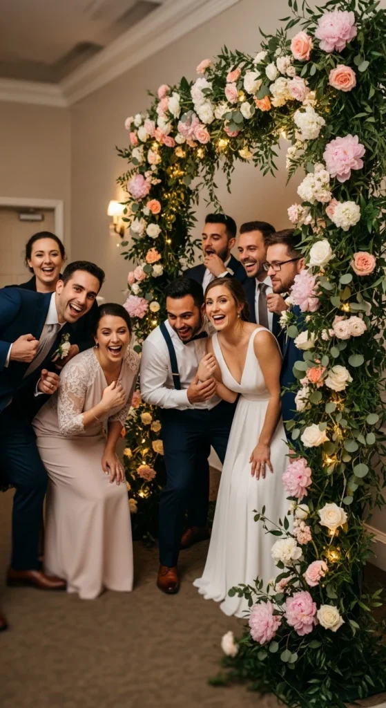 12. Floral Photo Booth Corner