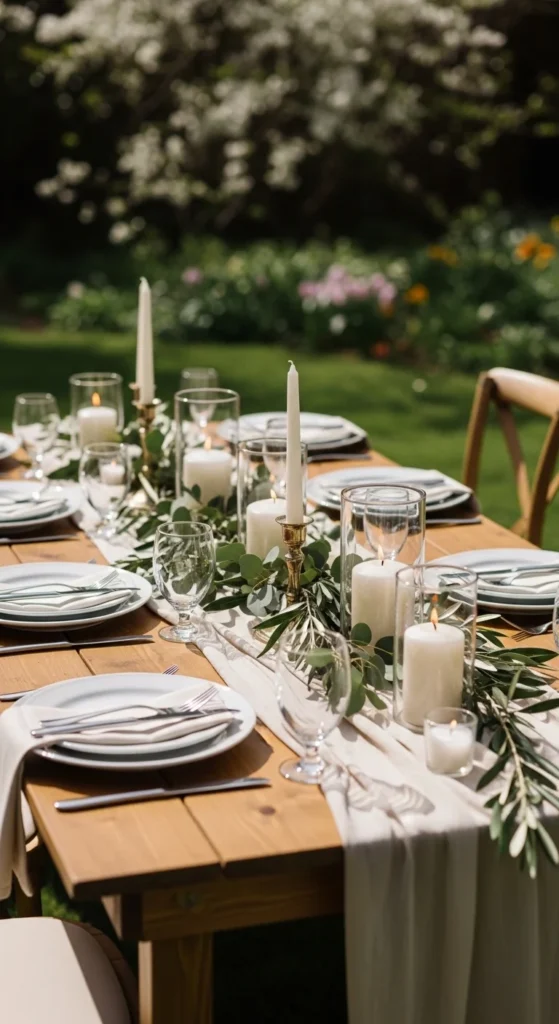 12. Use Neutral Linen Table Runners