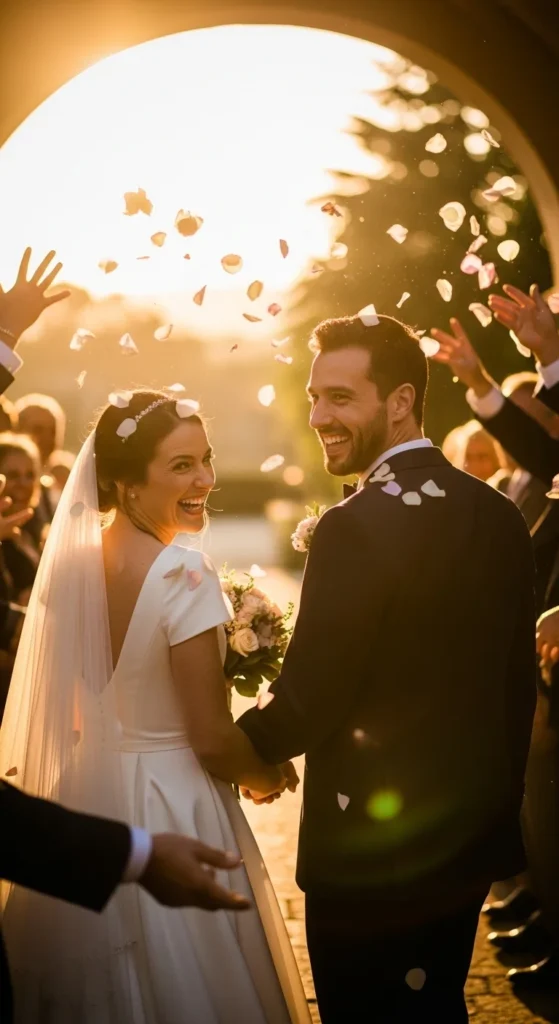 13. Flower Petal Toss Exit