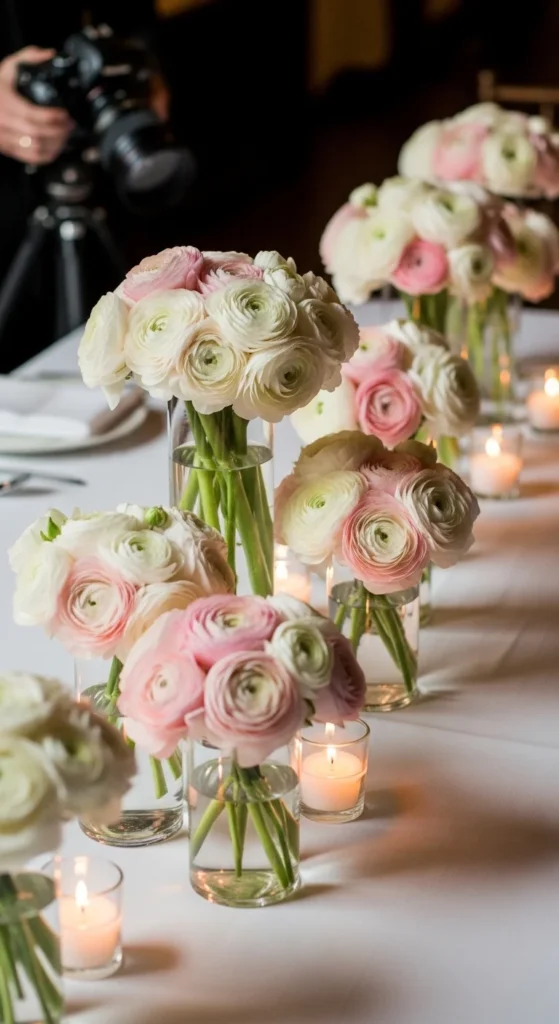 13. Use Ranunculus for Table Centerpieces