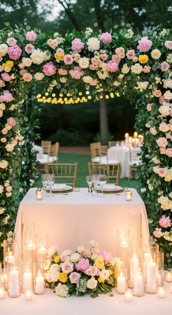 14. Blooming Arbor Repurposed for Reception