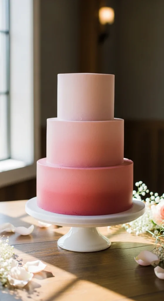 14. Ombre Pink Spring Cake