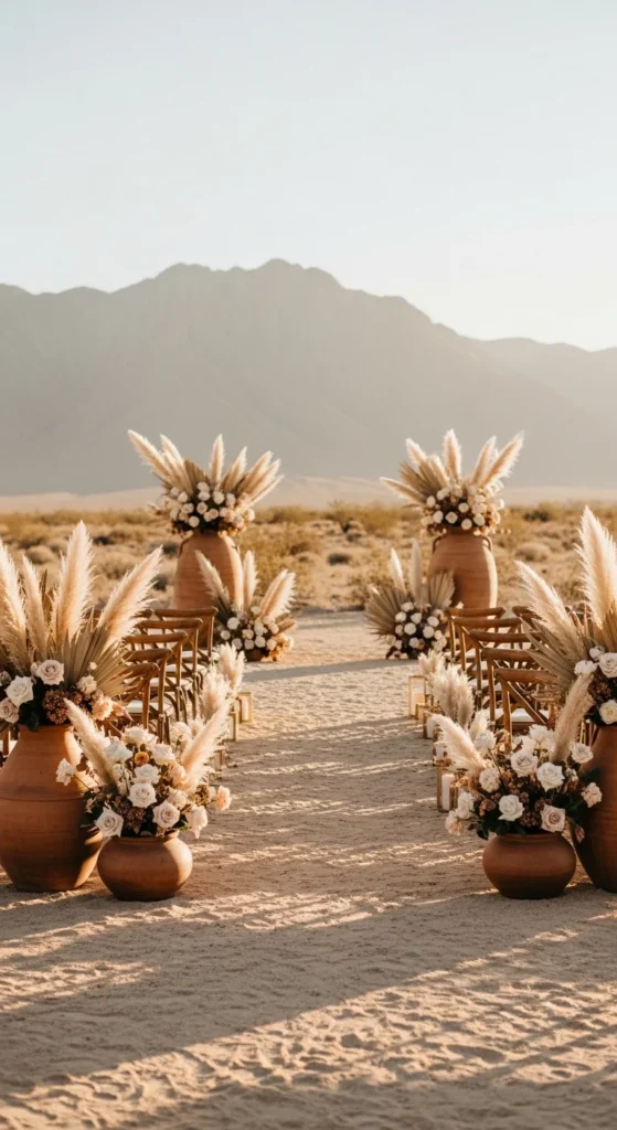 14. Terracotta Ceremony Aisle
