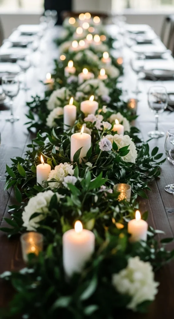 16. Use Greenery Garland Instead of Full Florals