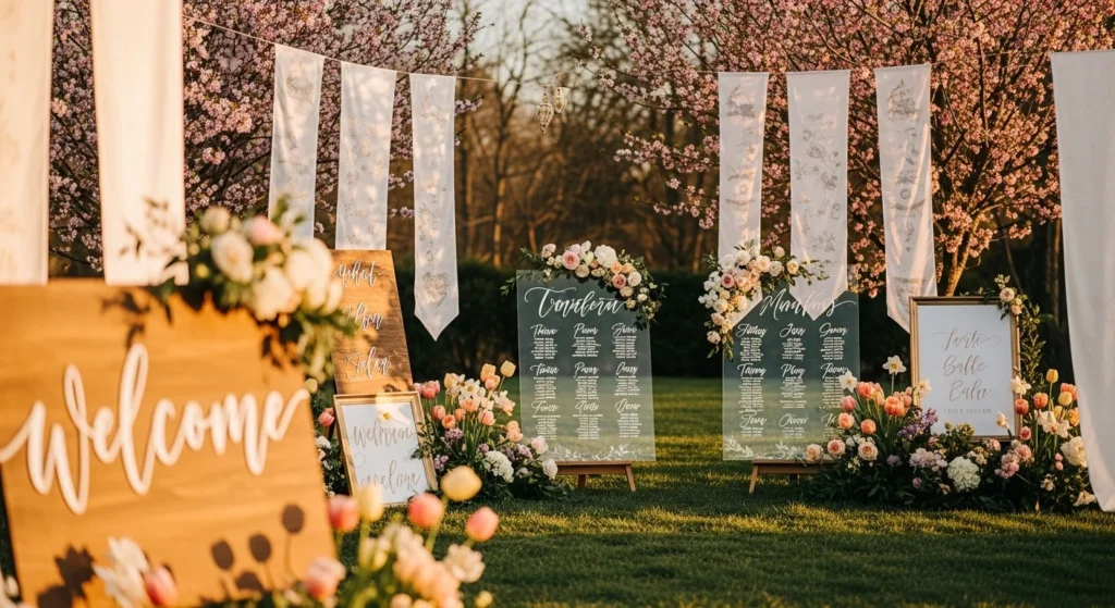 17 Stylish Spring Wedding Signage Ideas That Elevate Your Decor Instantly (2)