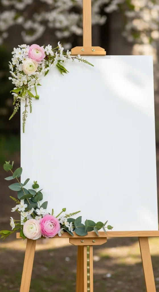 17. Minimalist White Foam Board Sign