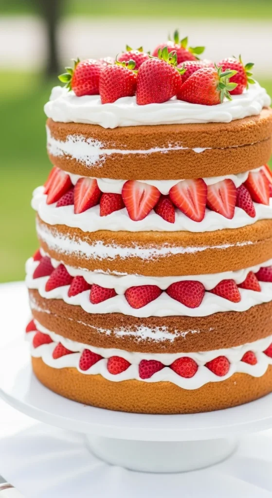 18. Strawberry Shortcake Wedding Cake