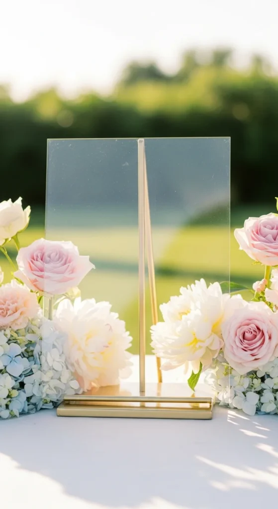 2. Acrylic Minimalist Welcome Board