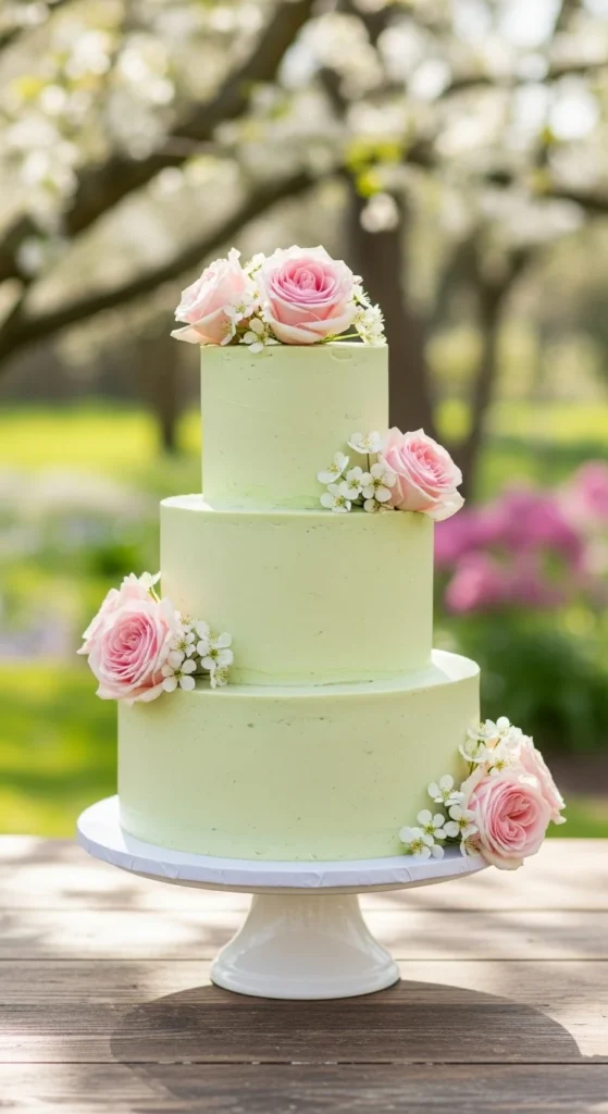 21. Pistachio Rose Spring Cake