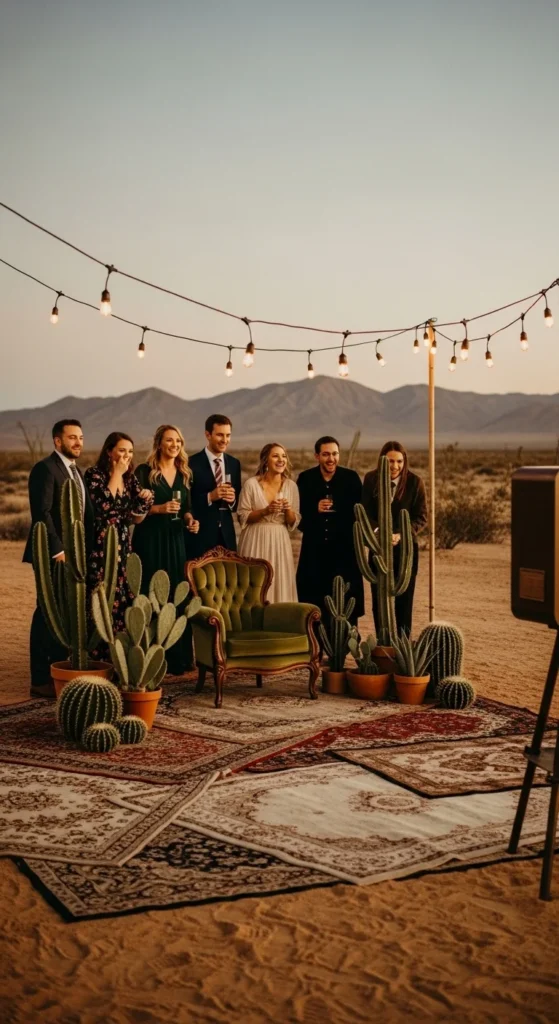 22. Desert-Inspired Photo Booth