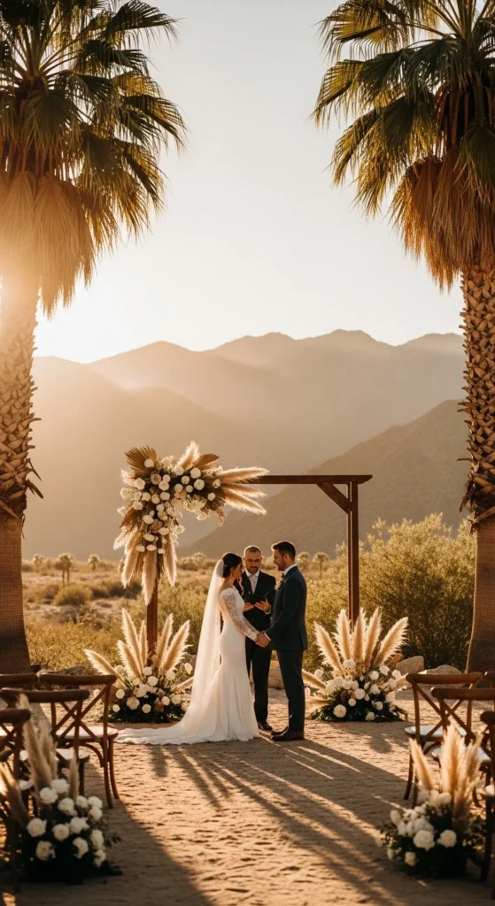 3. Palm Tree Ceremony Backdrop