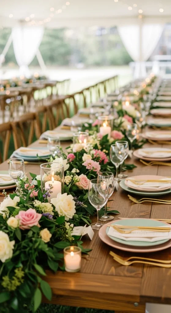 4. Garden-Inspired Table Runners