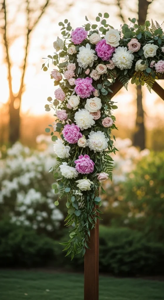 4. Lush Floral Ceremony Arch
