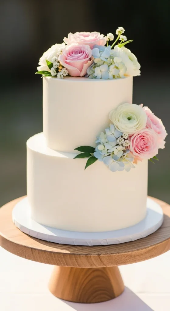 6. Serve a Small Display Cake with Sheet Cakes