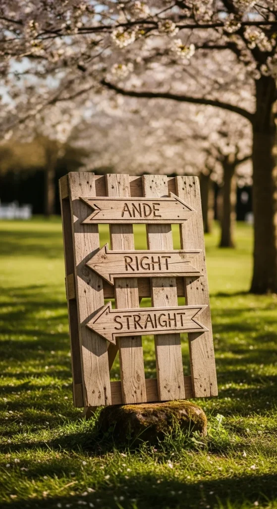 6. Wooden Pallet Directional Sign
