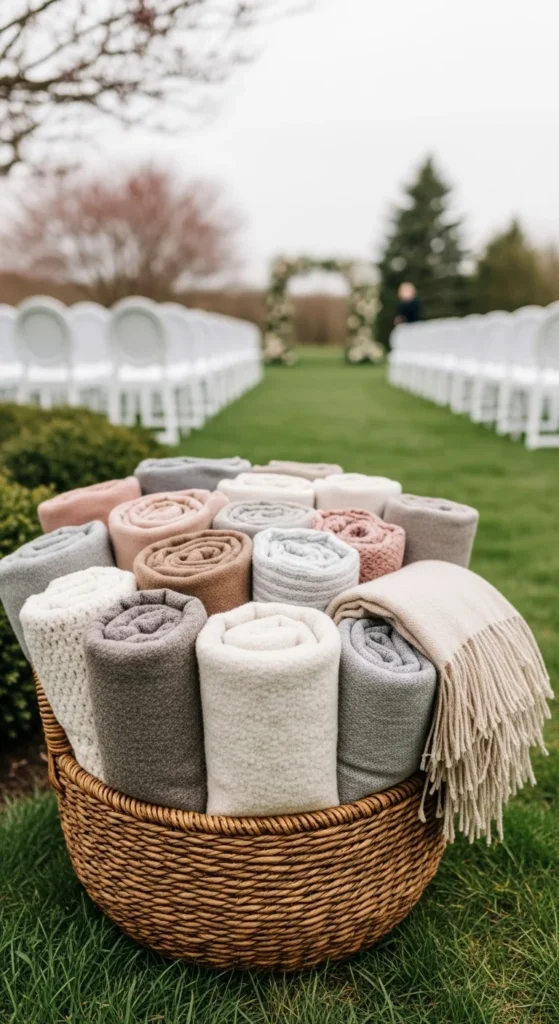 7. Offer Cozy Shawls for Guests