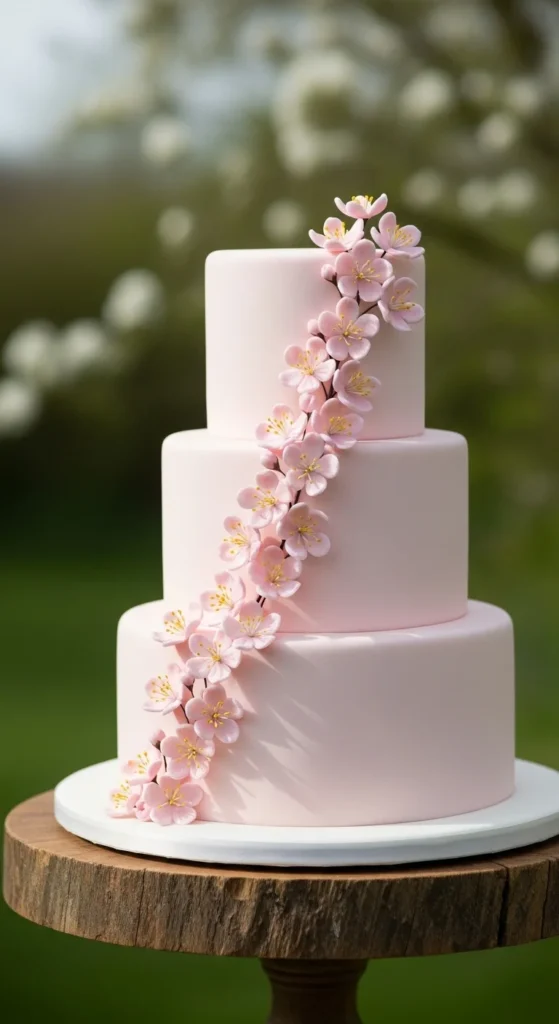 8. Cherry Blossom-Inspired Cake