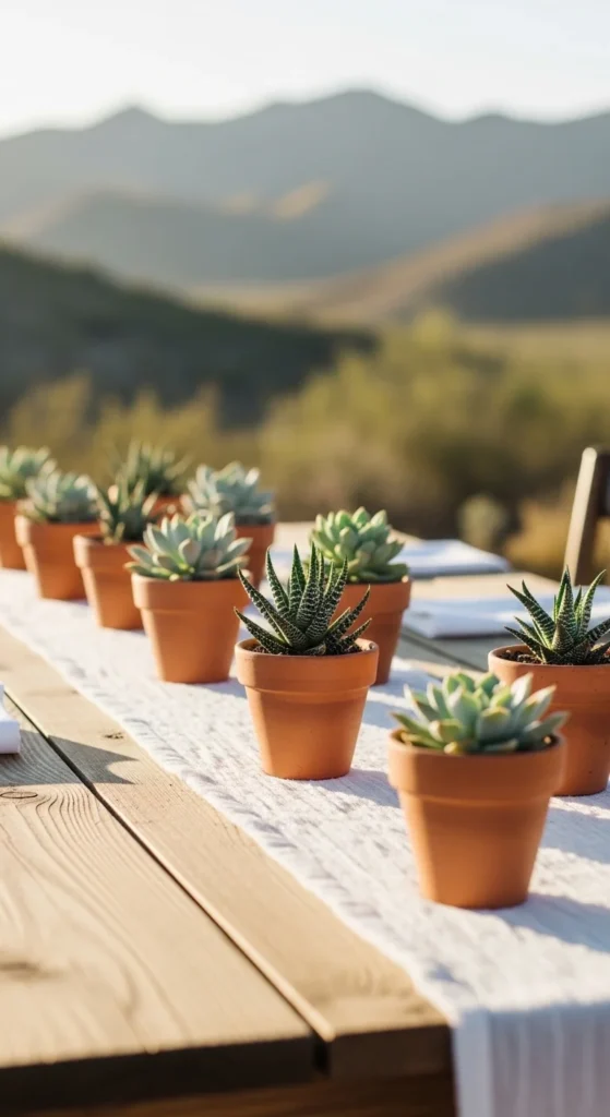 9. Succulent Wedding Favors